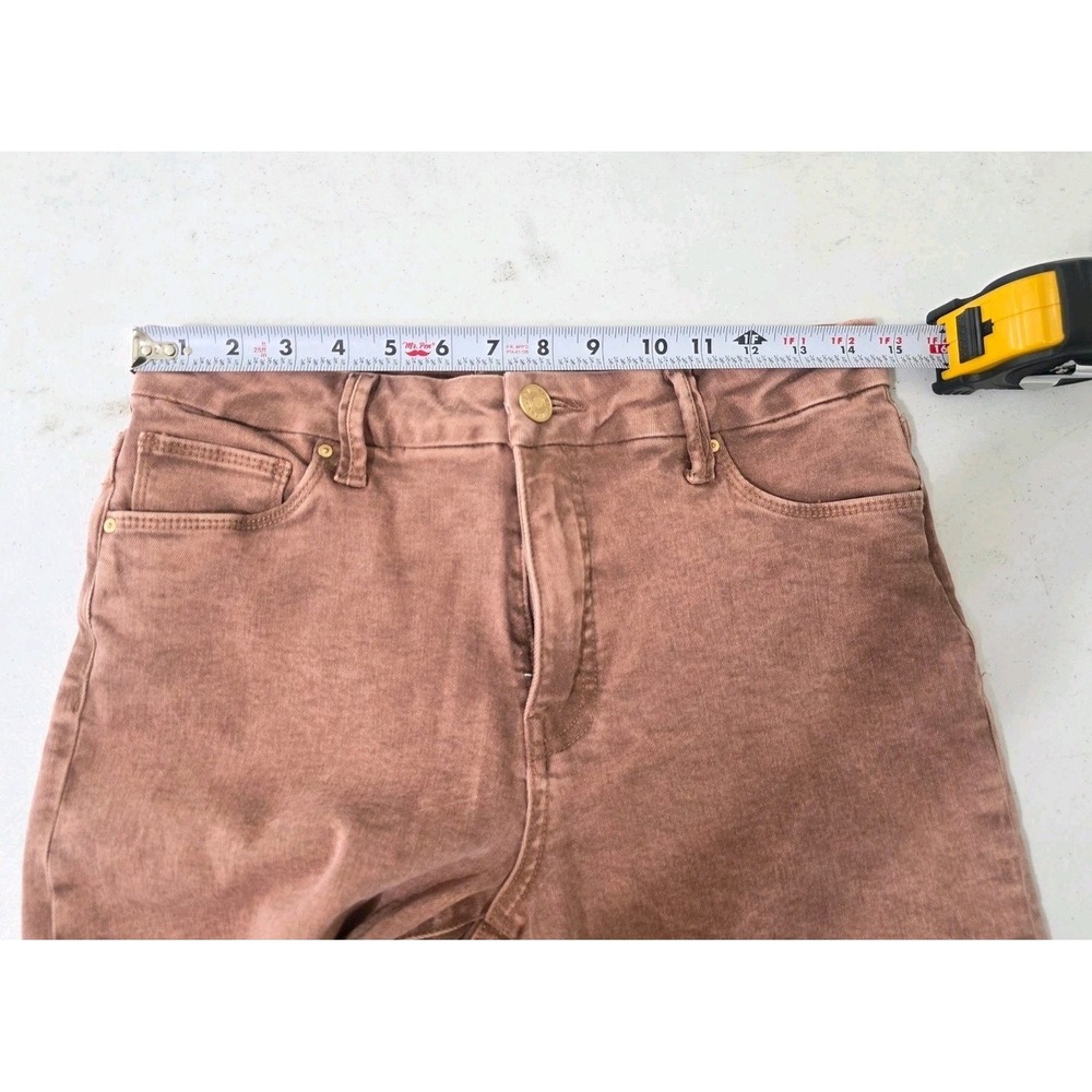 Kut Meg Fab Ab Wide Leg Jeans Womens 6 29x27 High Rise Raw Hem Stretch Mauve - Picture 6 of 16